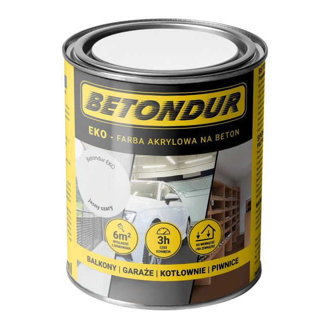 Betondur Eko betonmaling lys grå 0,75 l