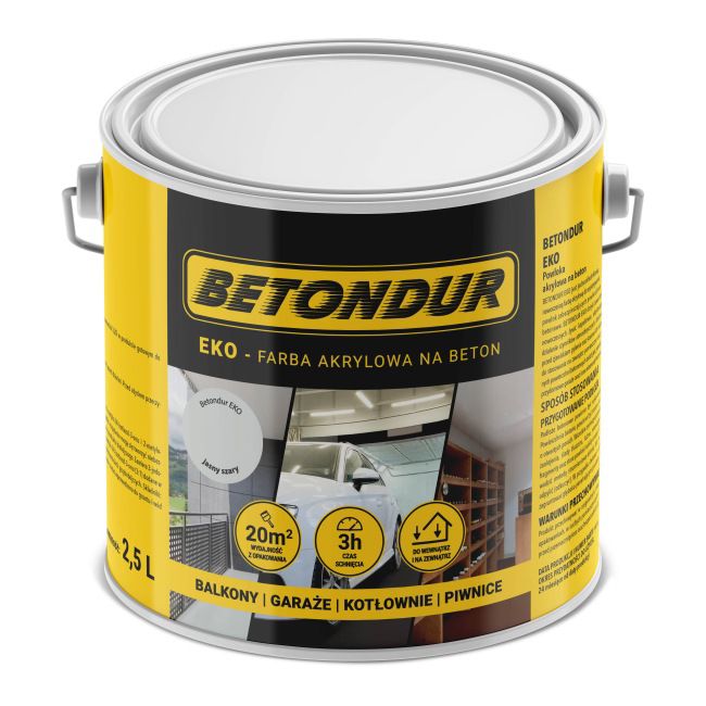 Betondur Eko betonmaling lys grå 2,5 l