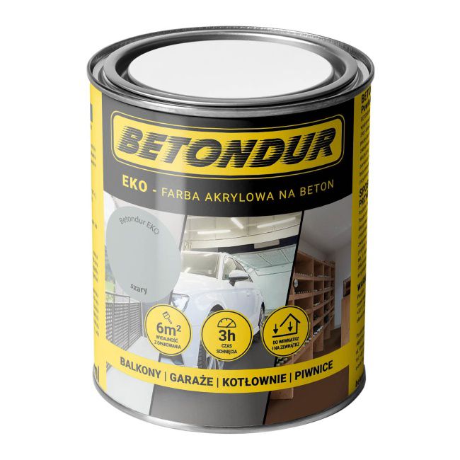 Betondur Eko betonmaling grå 0,75 l