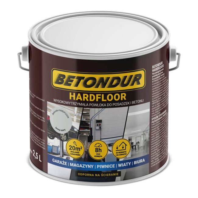 Betondur Hardfloor betonmaling lys grå 2,5 l