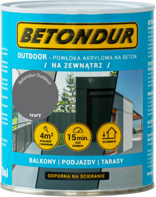 Betondur Outdoor grå betonmaling 0,75 l
