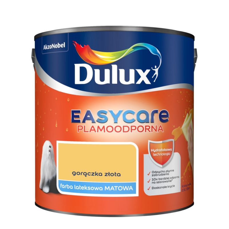 Dulux EasyCare maling i farven gylden feber 2,5 l