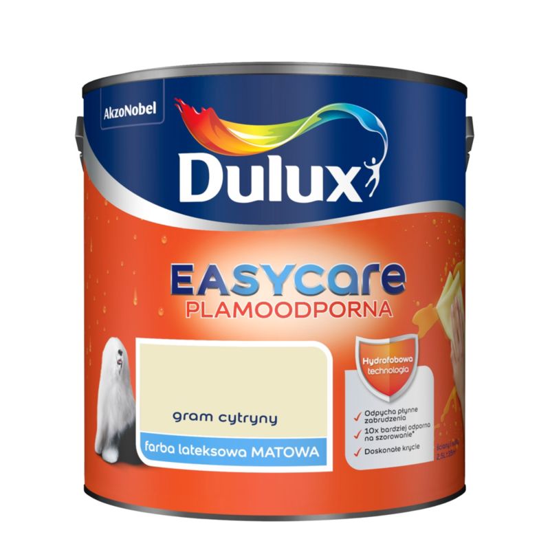 Dulux EasyCare maling i citrongul, 2,5 l
