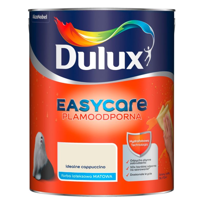 Dulux EasyCare maling i farven perfekt cappuccino 5 l