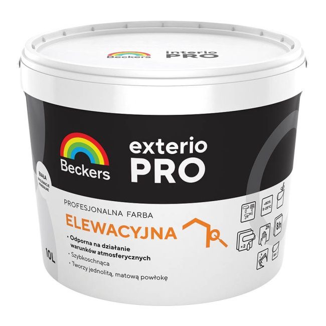 Beckers Exterio Pro facadefarve hvid 10 l