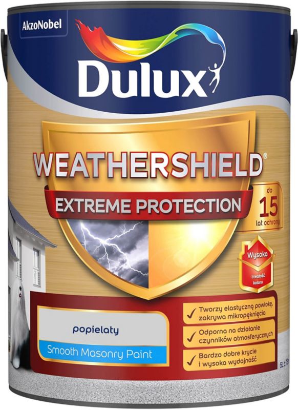 Dulux Extreme facadefarve i grå, 5 l