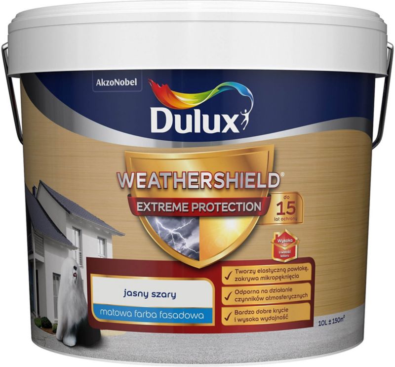 Dulux Extreme facadefarve i grå, 10 l