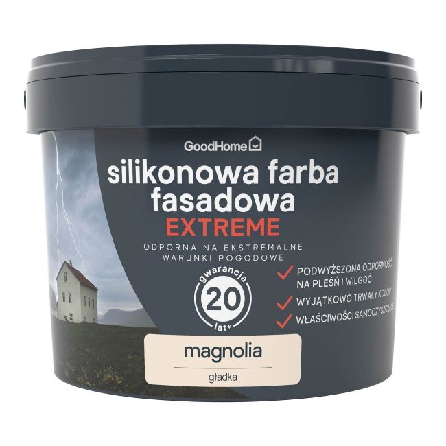 GoodHome Premium facadefarve magnolia 10 l