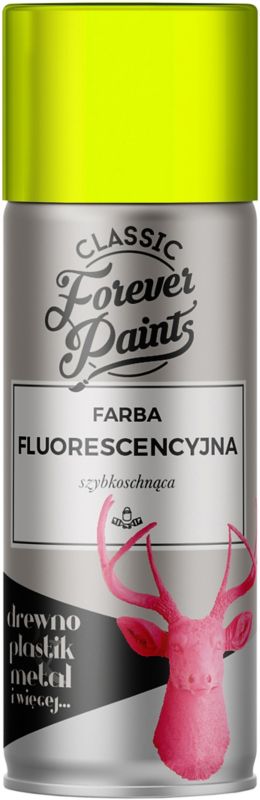 Forever Paints hurtigtørrende fluorescerende maling 400 ml gul