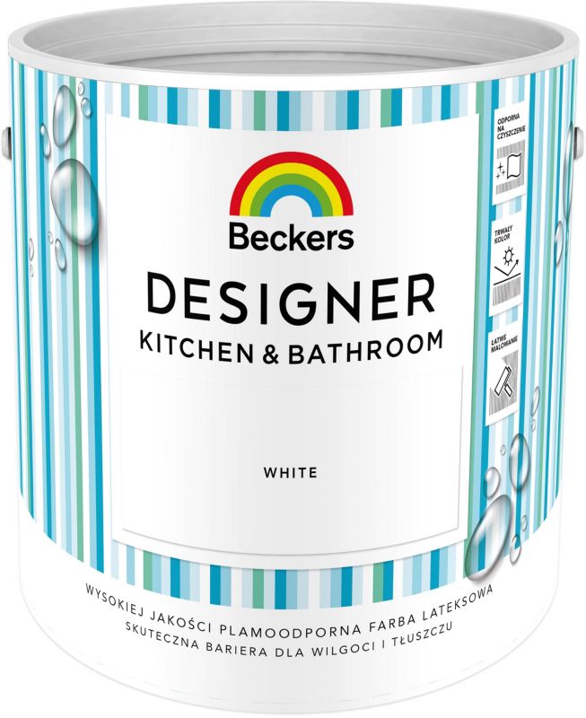 Beckers Designer Kitchen & Bathroom hvid farve 2,5 l