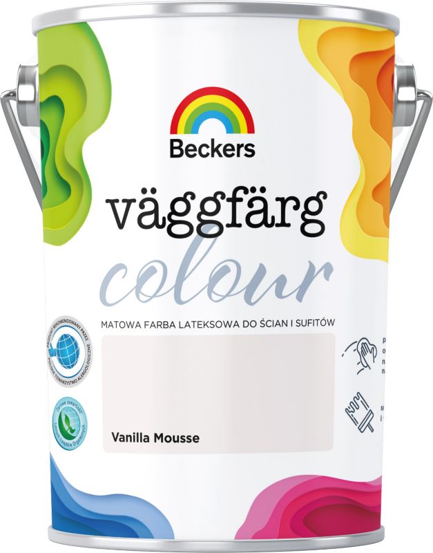 Beckers Väggfärg Colour akrylmaling i farven Vanilla Mousse 5 l