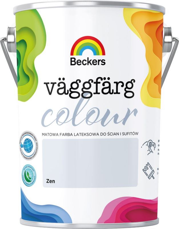 Beckers Vaggfarg Colour zen farve 5 l i lys grå