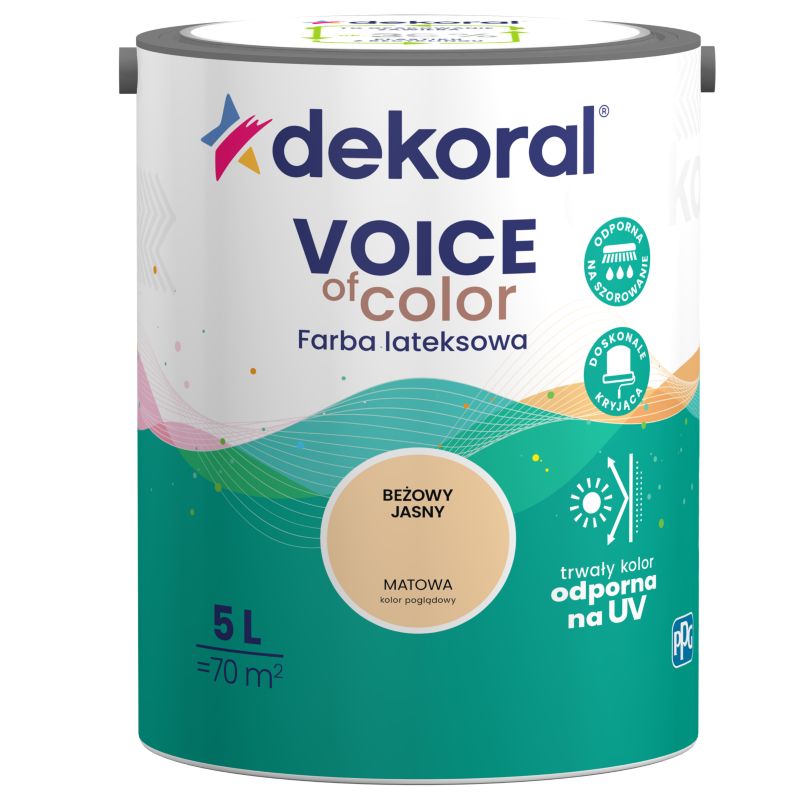 Dekoral Voice of Color farve i lys beige 5 l