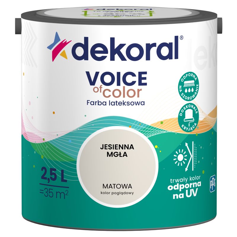 Dekoral Voice of Color farve i farven "Efterårsmørke" 2,5 l