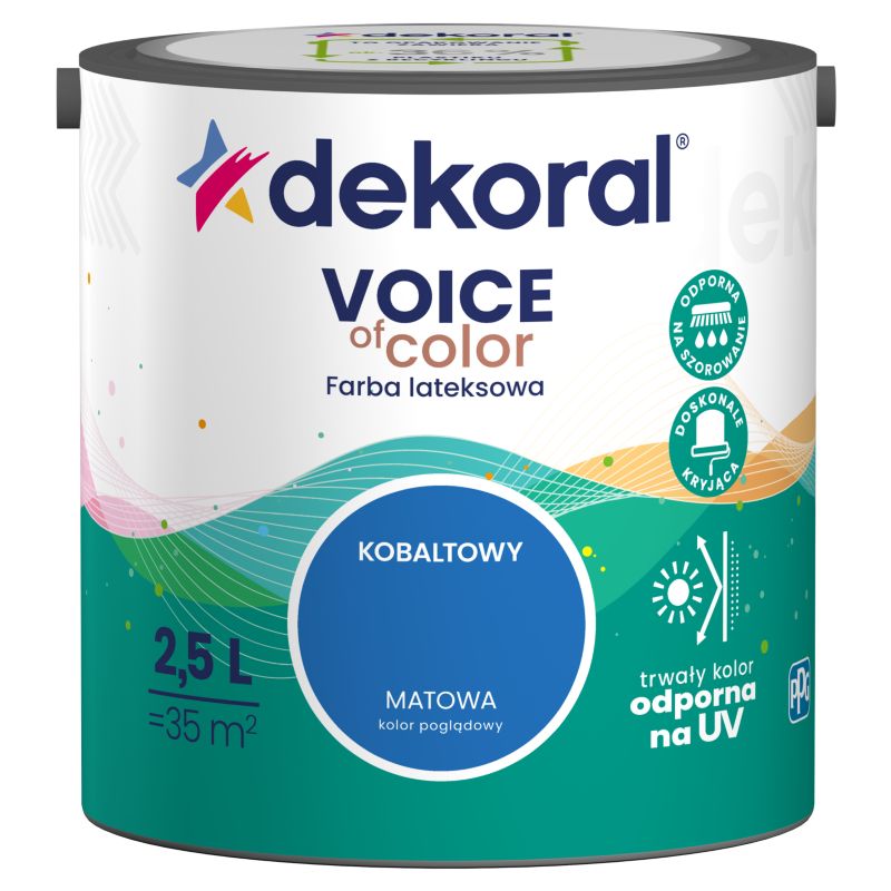 Dekoral Voice of Color kobaltblå farve 2,5 l