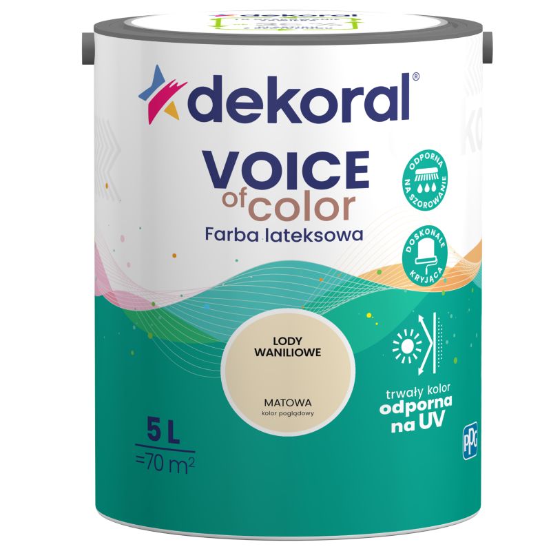 Dekoral Voice of Color farve i farven Vaniljeis 5 l