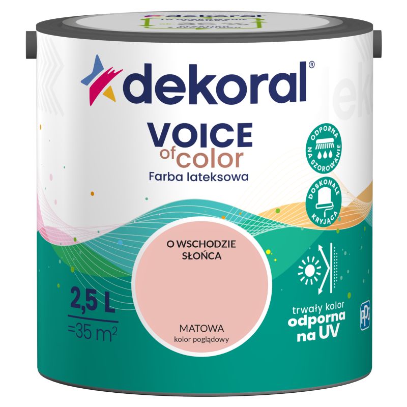 Dekoral Voice of Color farve i farven Solopgang, 2,5 l