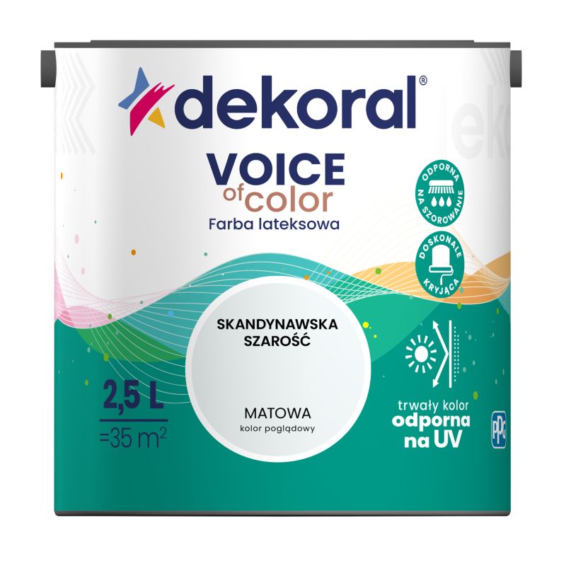 Dekoral Voice of Color farve i skandinavisk grå, 2,5 l
