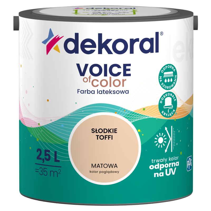 Dekoral Voice of Color farve i farven sød toffee 2,5 l