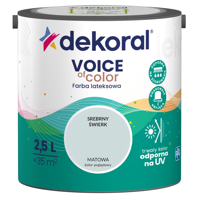 Dekoral Voice of Color farve i farven sølvgran 2,5 l