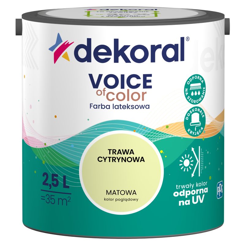 Dekoral Voice of Color farve i farven citrongræs 2,5 l