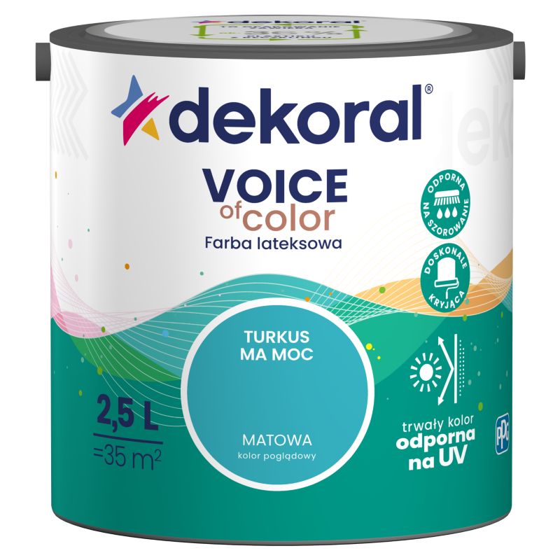 Dekoral Voice of Color farve turkis ma moc 2,5 l