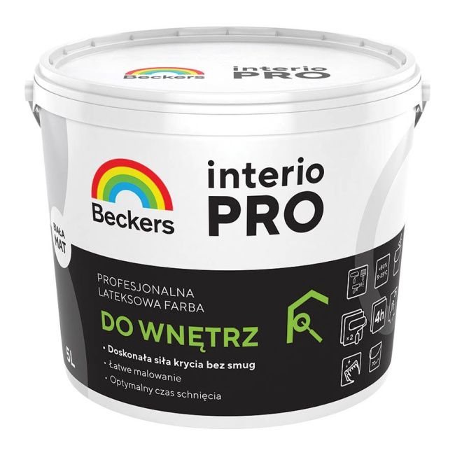 Beckers Interio Pro hvid latexmaling 5 l