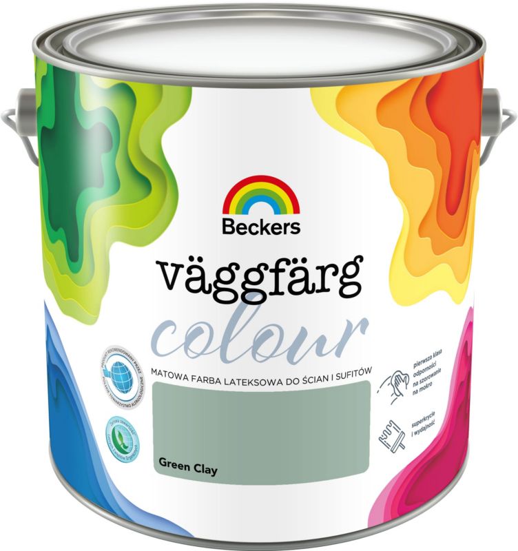 Beckers Vaggfarg Colour lateksmaling green clay 2,5 l