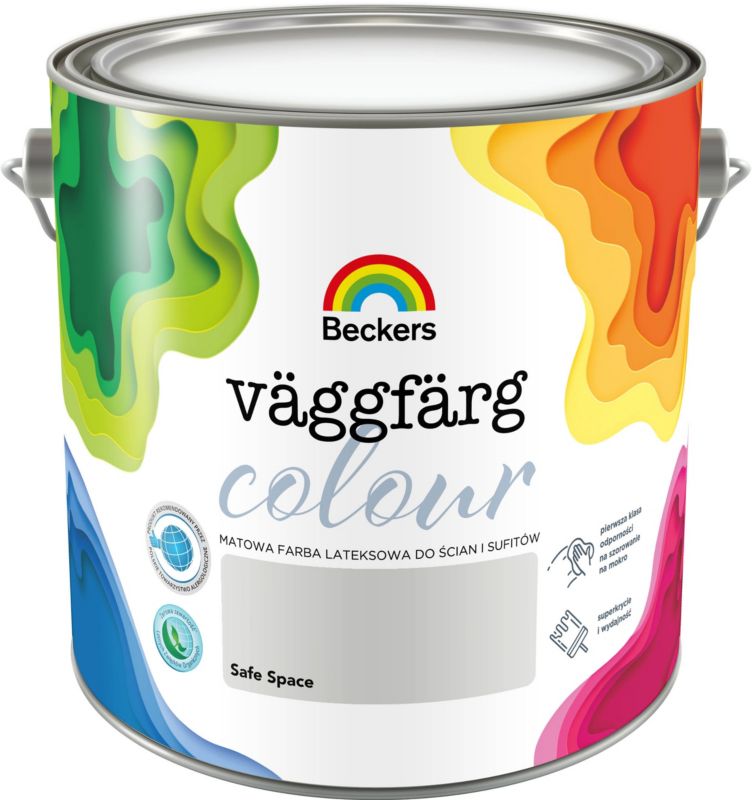 Latexmaling Beckers Vaggfarg Colour safe space 2,5 l