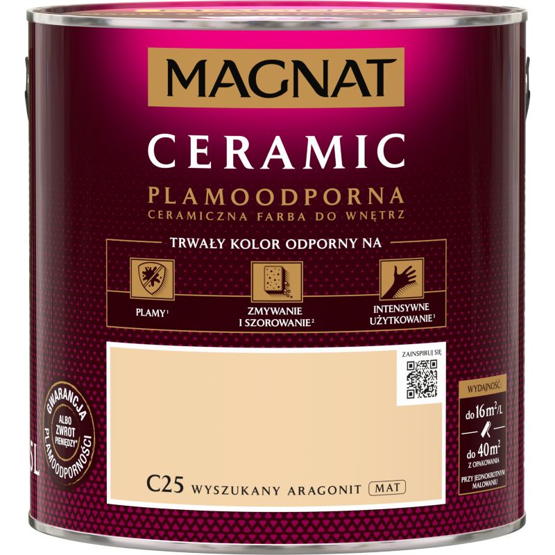 Magnat Ceramic C25 maling i farven udsøgt aragonit 2,5 l