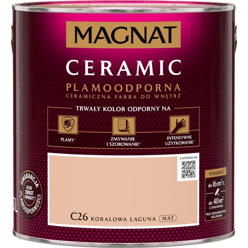 Magnat Ceramic C26 maling i farven koral lagune 2,5 l