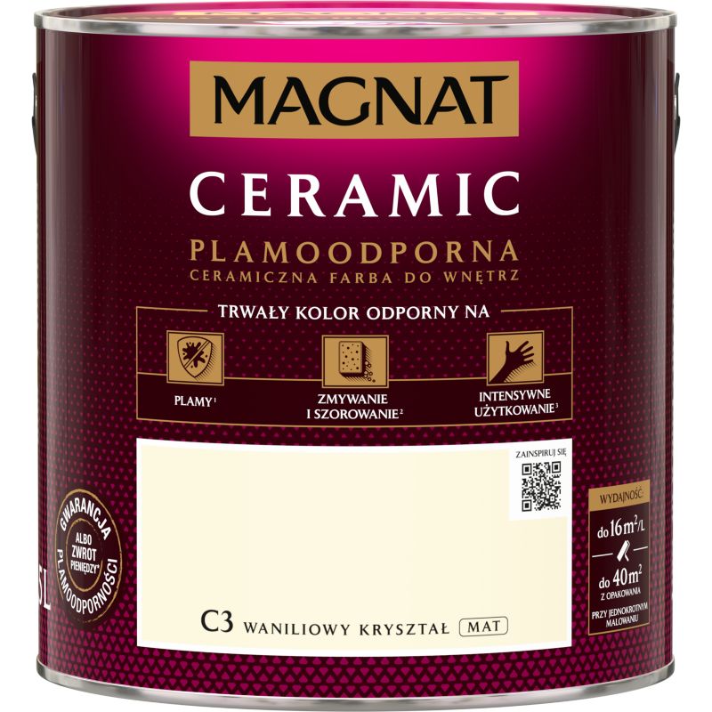 Magnat Ceramic C3 maling i farven Vaniljekrystal 2,5 l