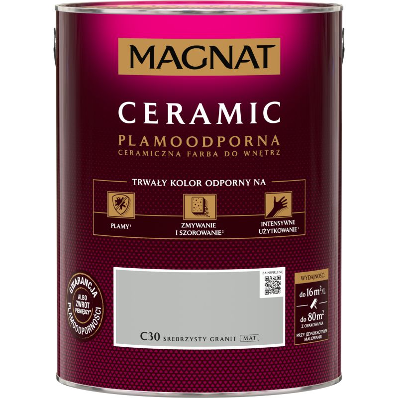 Magnat Ceramic C30 maling i sølvgranit, 5 l