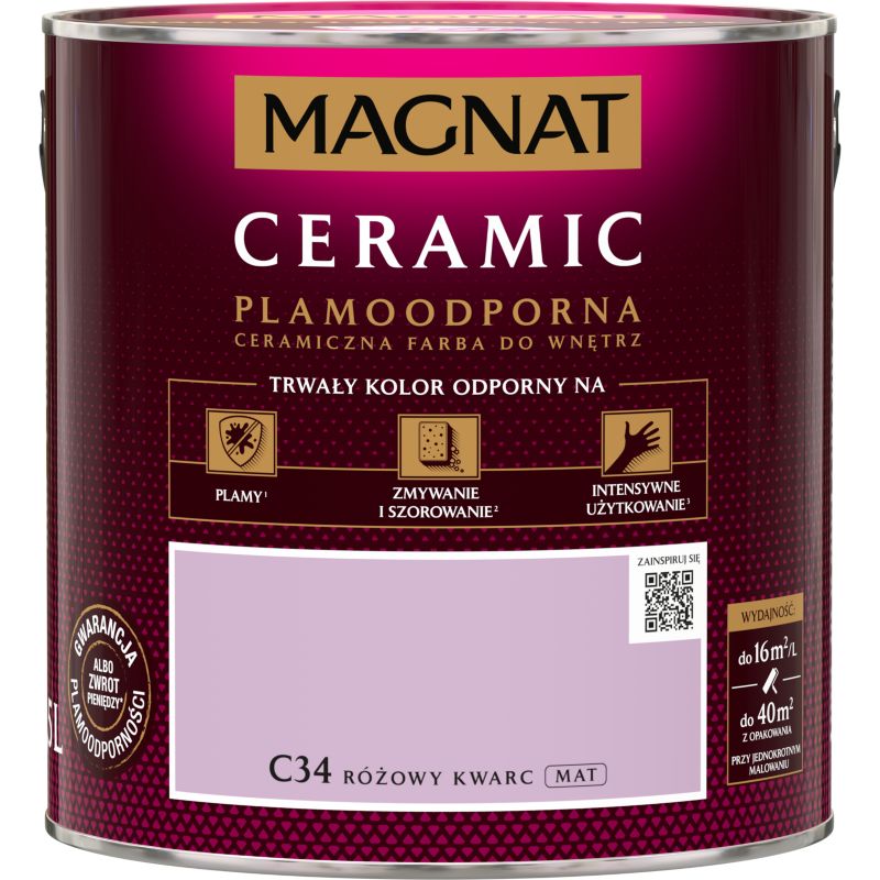 Magnat Ceramic C34 maling i farven rosa kvarts 2,5 l