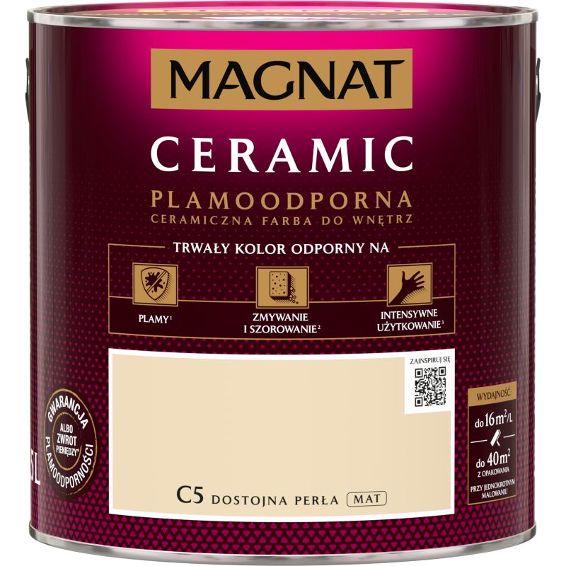 Magnat Ceramic C5 maling i farven Ædel Perle 2,5 l