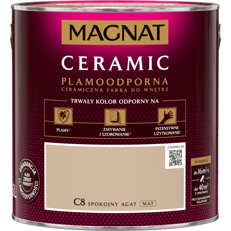 Magnat Ceramic C8 maling i farven rolig agat 2,5 l
