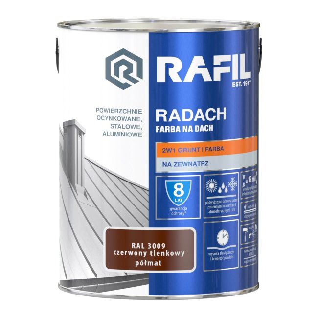 Tagmaling Rafil Radach ildeoksidrød RAL3009 5 l