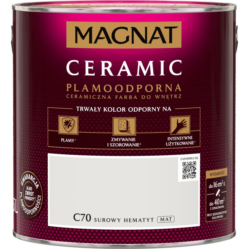 Magnat Ceramic plamafast maling C70 rå hematit 2,5 l