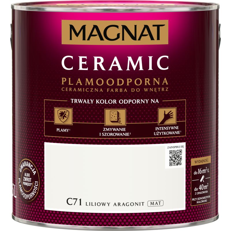 Magnat Ceramic pletbestandig maling C71 lilla aragonit 2,5 l