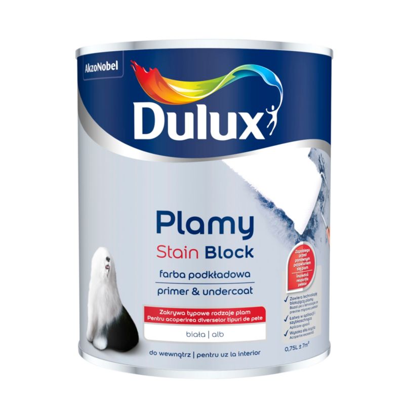 Dulux grundmaling mod pletter 0,75 l