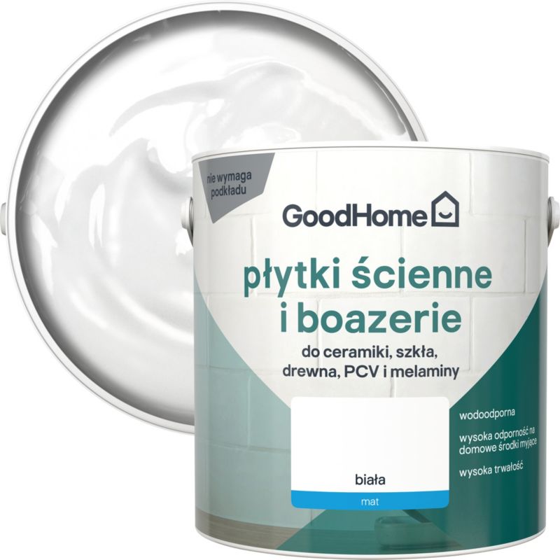 GoodHome Reno renoveringsmaling til fliser hvid mat 2 l