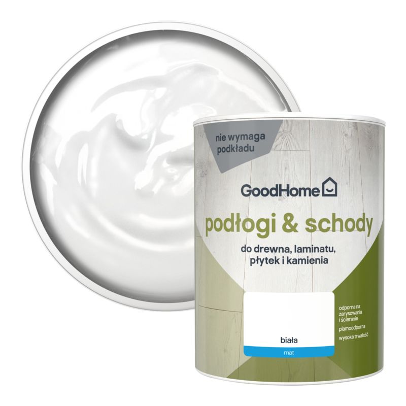 GoodHome Reno gulvmaling til renovering hvid mat 0,75 l