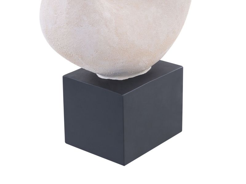 Dekorationsfigur Kavala keramik skandinavisk moderne knækket hvid 1 stk.