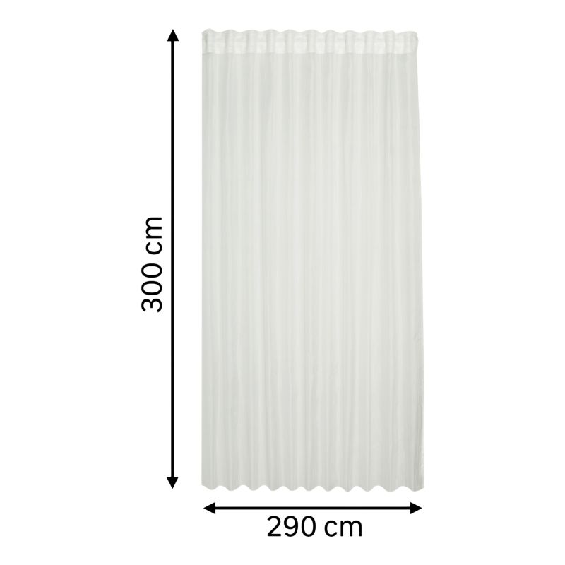 GoodHome gardin 290 x 300 cm hvid