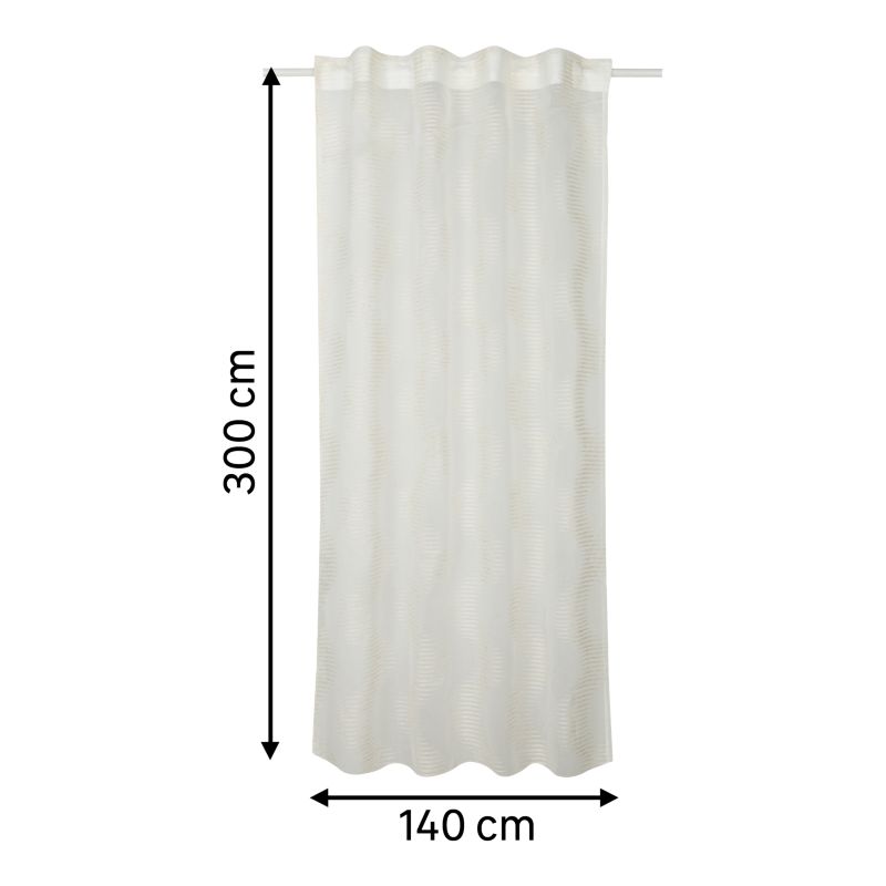 GoodHome Flame gardin 140 x 300 cm hvid