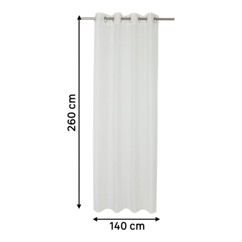 GoodHome Mesh gardin 140 x 300 cm hvid