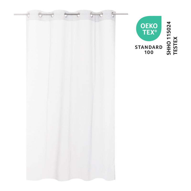 GoodHome Tongi hvid hørgardin 140 x 260 cm