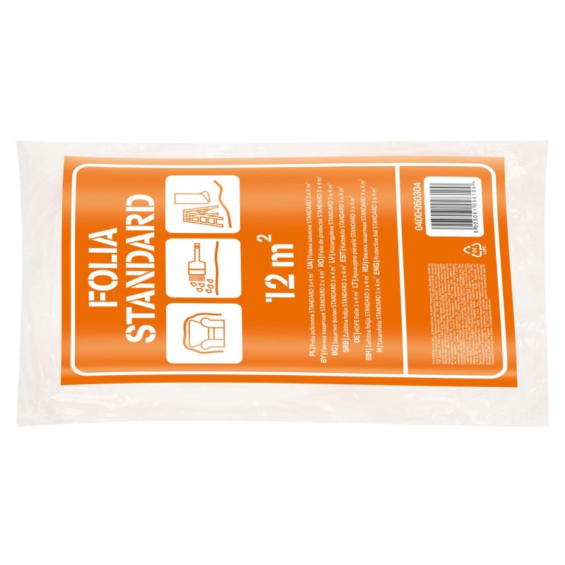 HDPE beskyttelsesfolie 3 x 4 m tynd