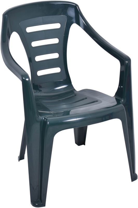 Plastikhavefletstol Onyks i skovgrøn