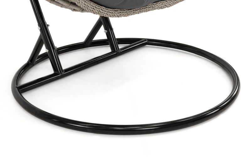 Dobbelt hængestol til have MebleMWM HC-016 grå med grå puder 1 stk.